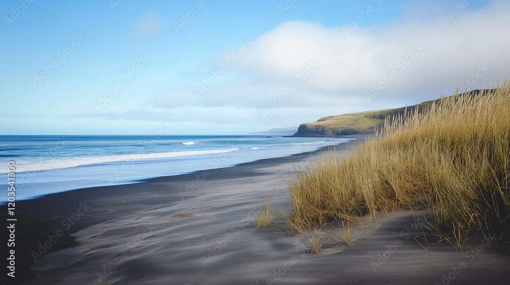 Sand Beach with Azure Ocean and Sunny Sky for Relaxing Tropical Vacation Sand Beach with Azure Ocean and Sunny Sky for Relaxing Tropical Vacation