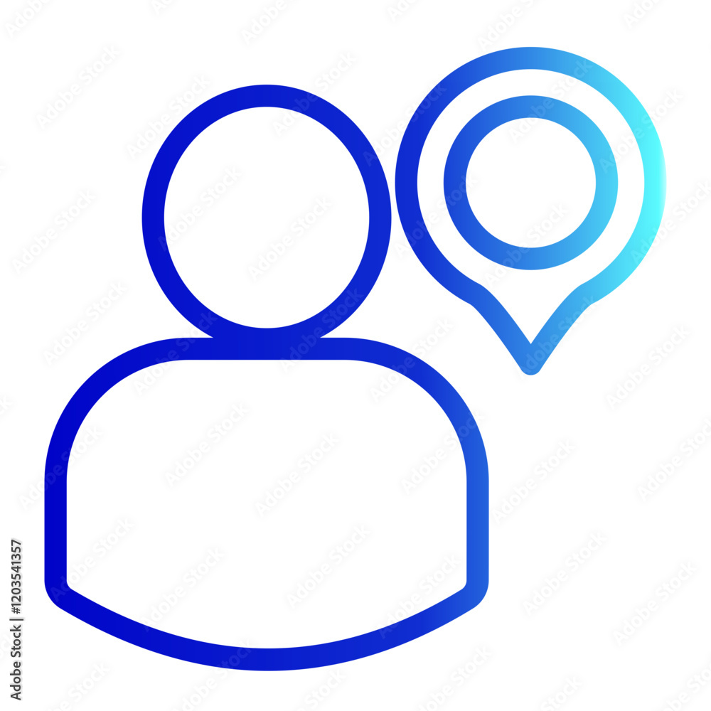Profile Icon With Outline Gradient Style