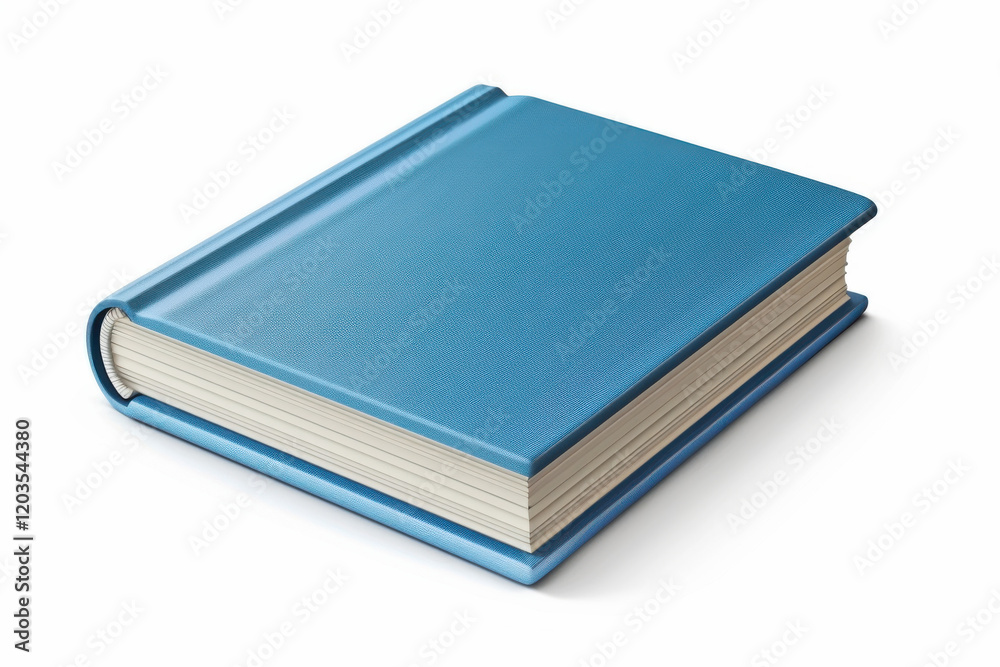 Blue hardcover book isolated on white background representing knowledge learning and education for academic and professional visuals Blue hardcover book isolated on white background representing knowledge learning and education for academic and professional visuals