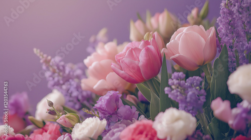 International Women's Day Background: Floral Elegance with Space for Text