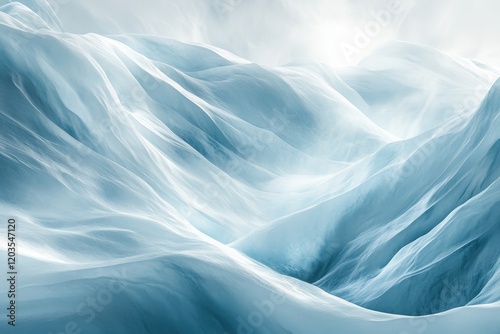 Wallpaper Mural Breathtaking waves of ice capture the serene beauty of a frozen landscape under soft sunlight. Generative AI Torontodigital.ca