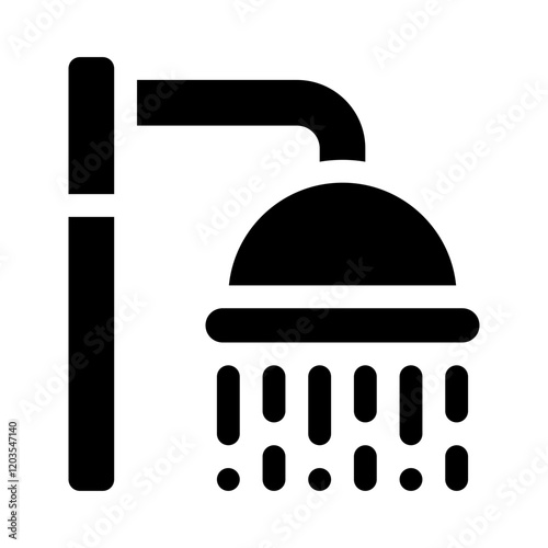 shower glyph icon