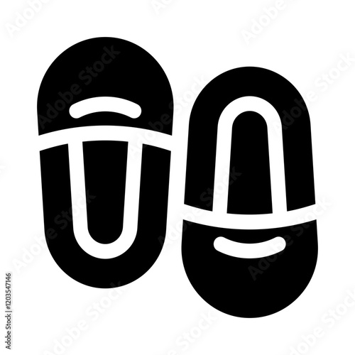 slippers glyph icon