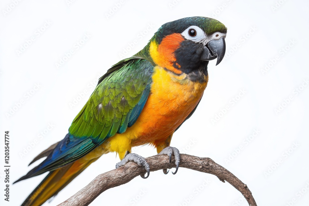 Vibrant Parrot Perched on Branch Vibrant Parrot Perched on Branch