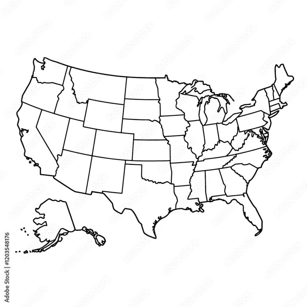 Fototapeta premium US MAP