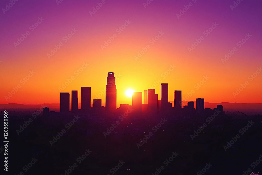 Fototapeta premium sunrise over the city