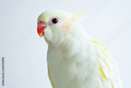 Adorable white cockatoo parrot