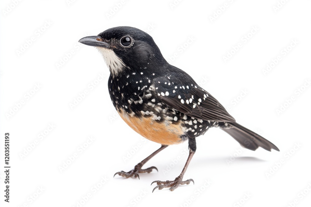 Obraz premium Speckled bird with vibrant colors