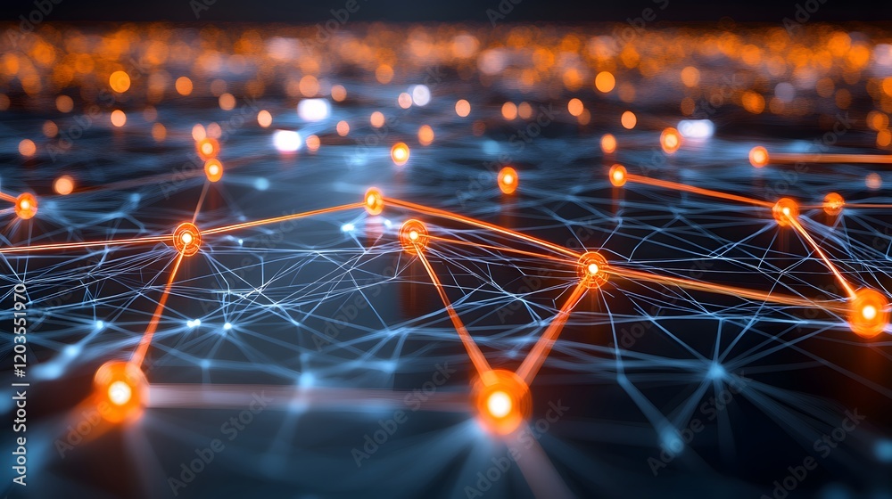 31. A futuristic data transmission concept, with rapid data packets traveling along glowing digital pathways