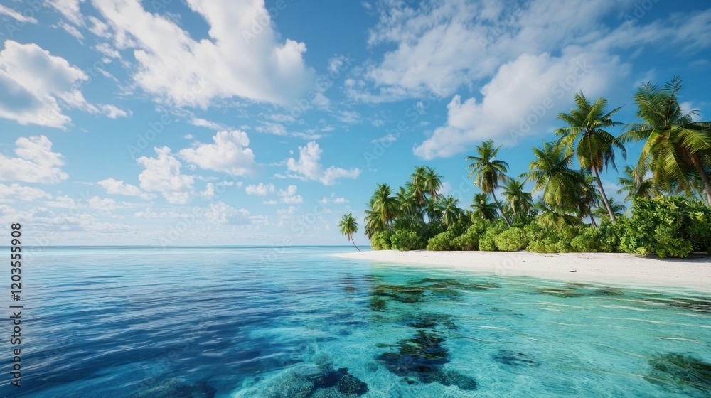 Obraz premium Tranquil Tropical Beach Scene