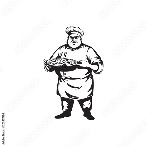 chef with pizza