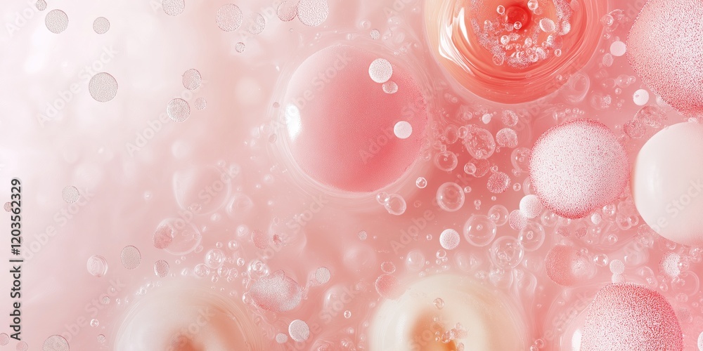 Abstract background with desserts and sweets and soft gradient patterns with calming pastel hues, clean design.