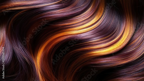 Dark orange and brown gradient with purple undertones and gold highlights photo