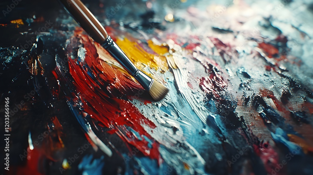 Obraz premium Artistic Energy in a Vibrant Studio