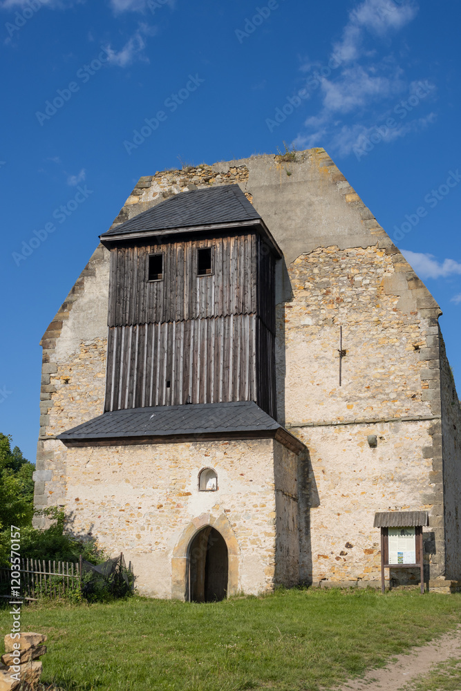 Fototapeta premium Ruin of monastery in Trebarov, Czech republic
