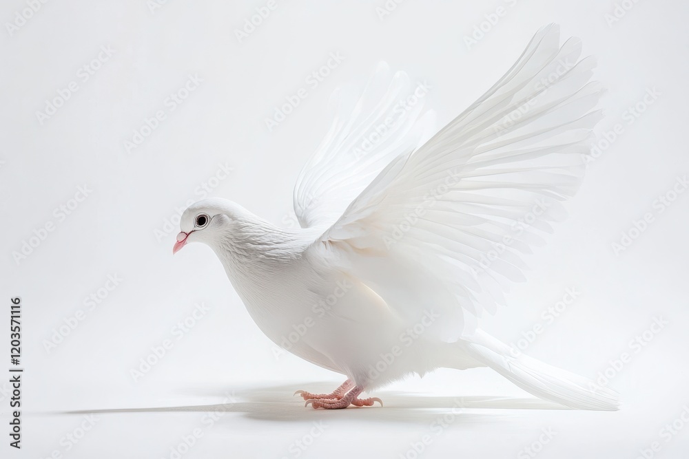 Obraz premium White Dove Taking Flight