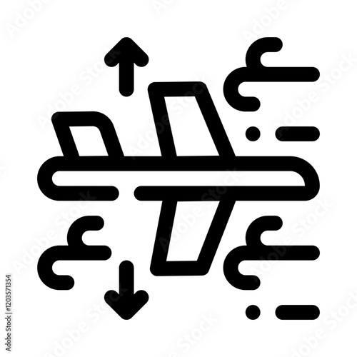 turbulence line icon