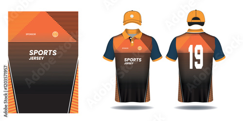 Soccer jersey sport shirt design template