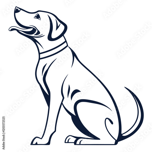 Silhouetted German Shepherd Dog