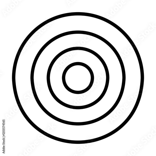 Black circle on white background. Black goal