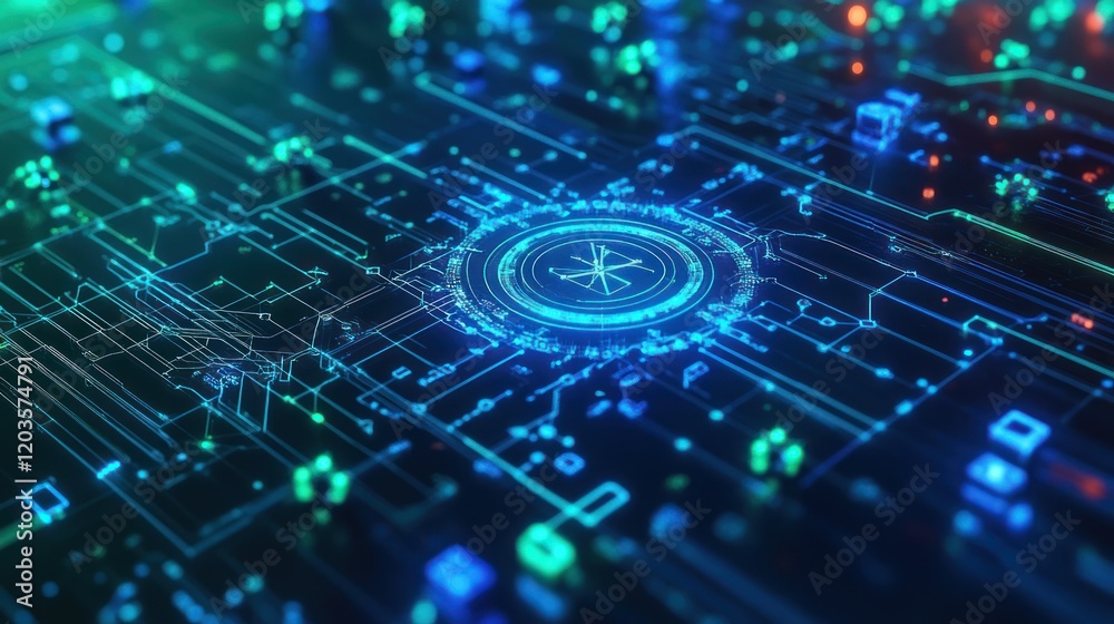 Futuristic digital technology interface. Futuristic digital technology interface.