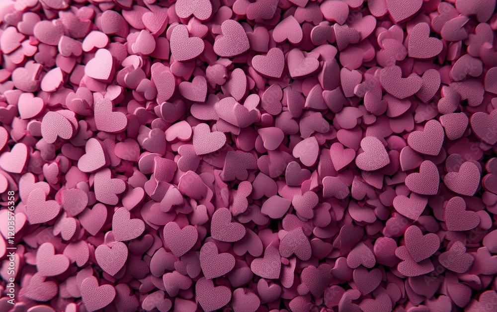 Soft pink hearts scattered across a smooth gradient background Soft pink hearts scattered across a smooth gradient background