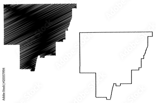 Catoosa County, Georgia (U.S. county, United States of America,USA, U.S., US) map vector illustration, scribble sketch Catoosa map photo