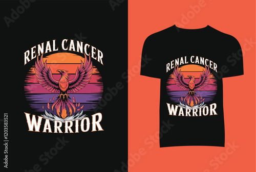 Renal cancer warrior t-shirt Design