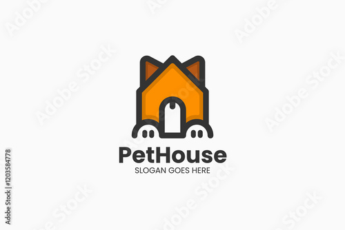 Pet House Logo. Vector Illustration