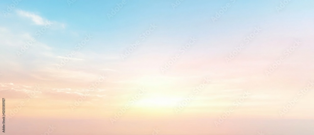Obraz premium Pastel Sunset Sky Background Soft Cloudscape