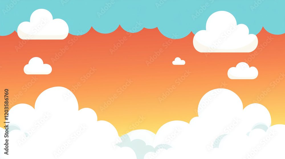 Clouds and Sunset Sky Over Horizon Clouds and Sunset Sky Over Horizon