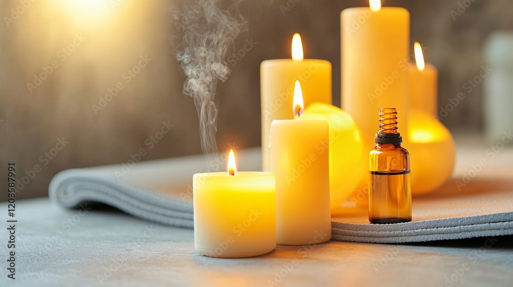 Scented Candles and Essential Oil Diffuser for Spa Relaxation Scented Candles and Essential Oil Diffuser for Spa Relaxation
