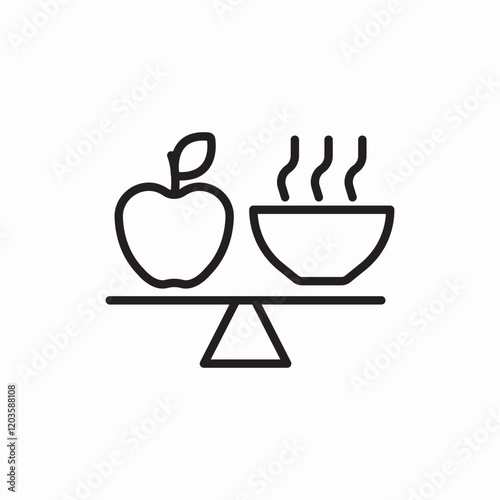Balanced food healthy diet icon vector sign