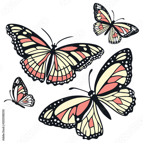  butterfly vector color designs 