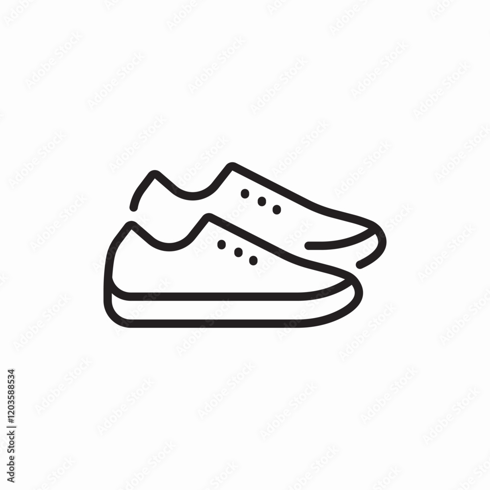 Sport shoes running fitness icon vector sign Sport shoes running fitness icon vector sign