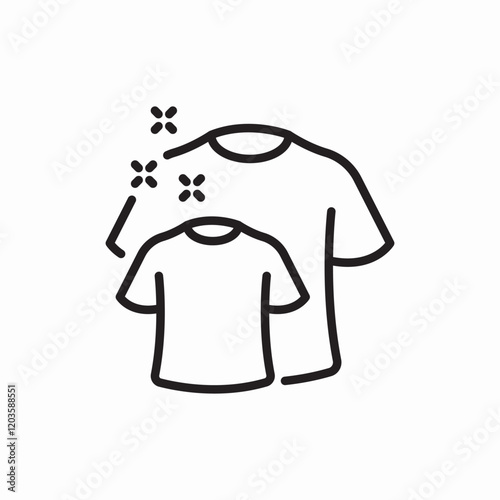 Clean shirt laundry service icon vector sign