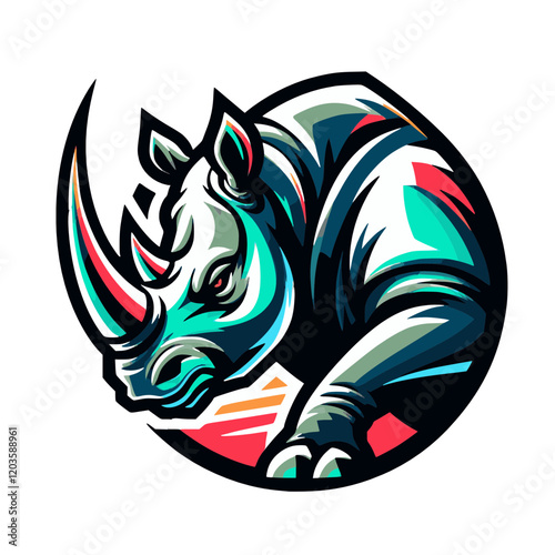 modern rhino logo design