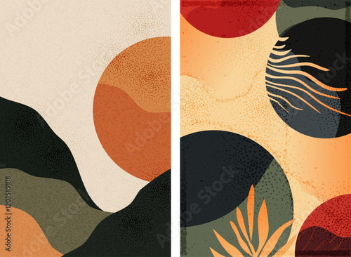 Background boho style in earth tones