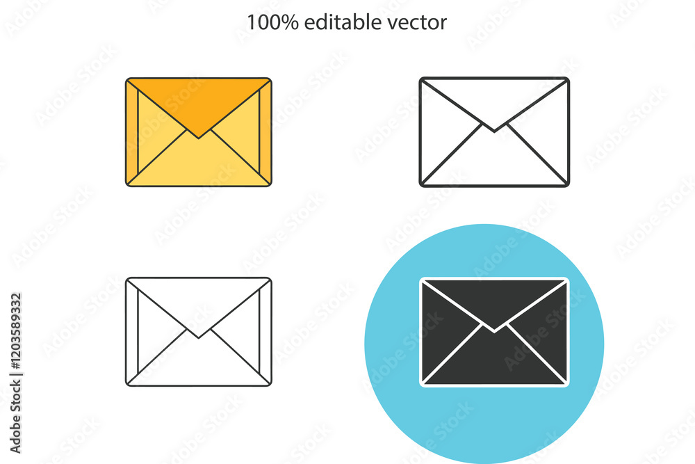Message black symbol Send mail set. illustration art design. Email sign in vector logo icon flat style.