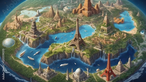 The world's most famous landmarks are all located

 photo