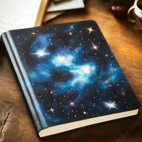 Celestial Dreams: A  stardust-infused journal with a captivating galaxy design, inviting you to write your own cosmic tales.  