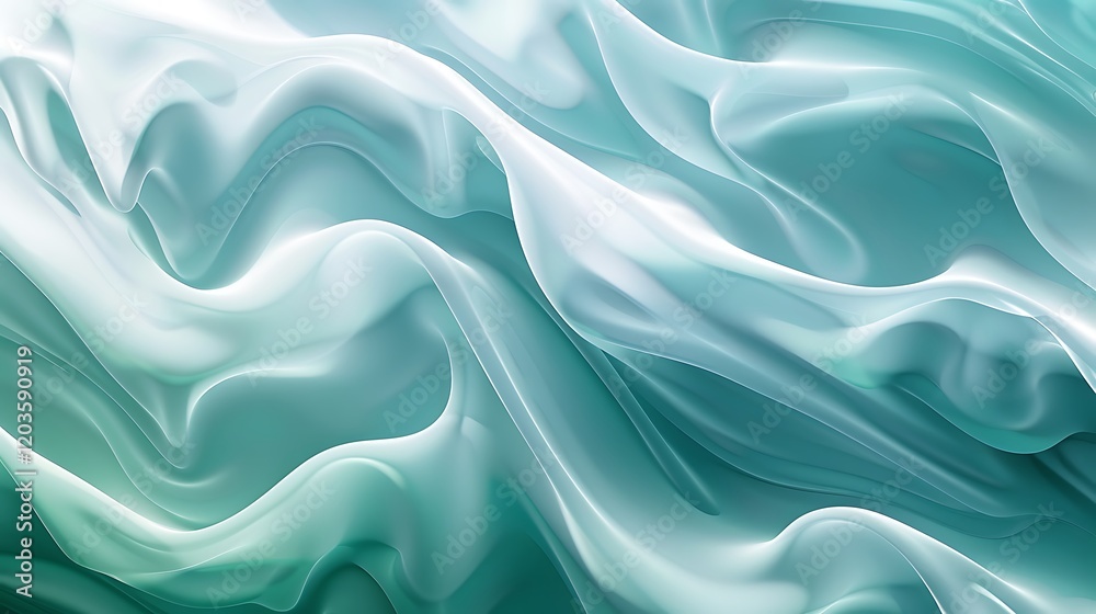 A smooth, abstract background with wavy lines blending cool blues and greens. A smooth, abstract background with wavy lines blending cool blues and greens.