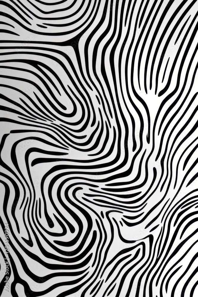 Abstract black and white pattern of wavy lines Abstract black and white pattern of wavy lines