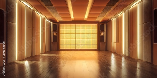 Elegant and Acoustically Optimized Interior Studio Space for Music Recording and Production