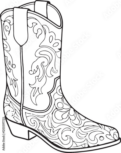 Cowboy boot vector 