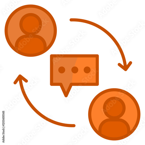 Customer Interaction  Icon Element For Design