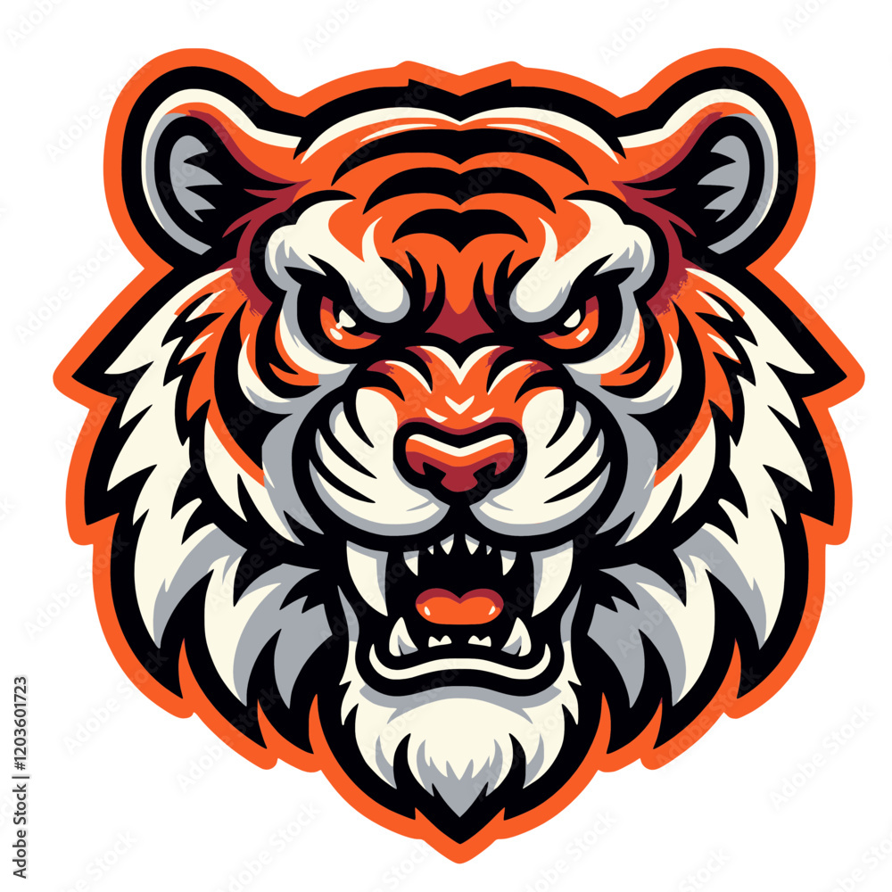 Fototapeta premium tiger head vector logo