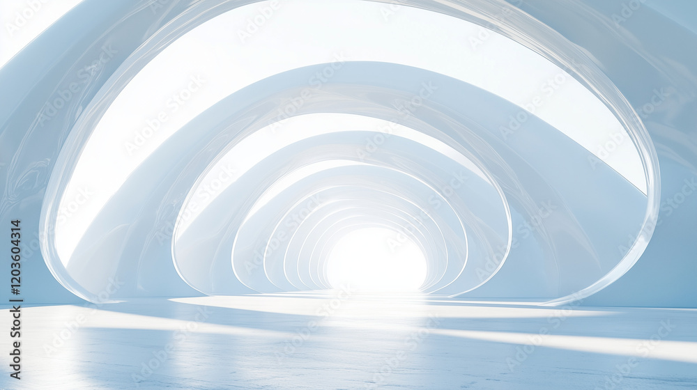 Obraz premium futuristic white architectural structure background