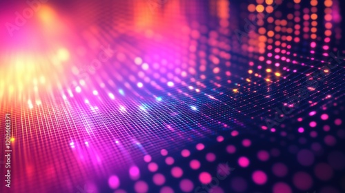 Wallpaper Mural Exploration of light and color in an iridescent grid background with captivating gradients. Generative AI Torontodigital.ca