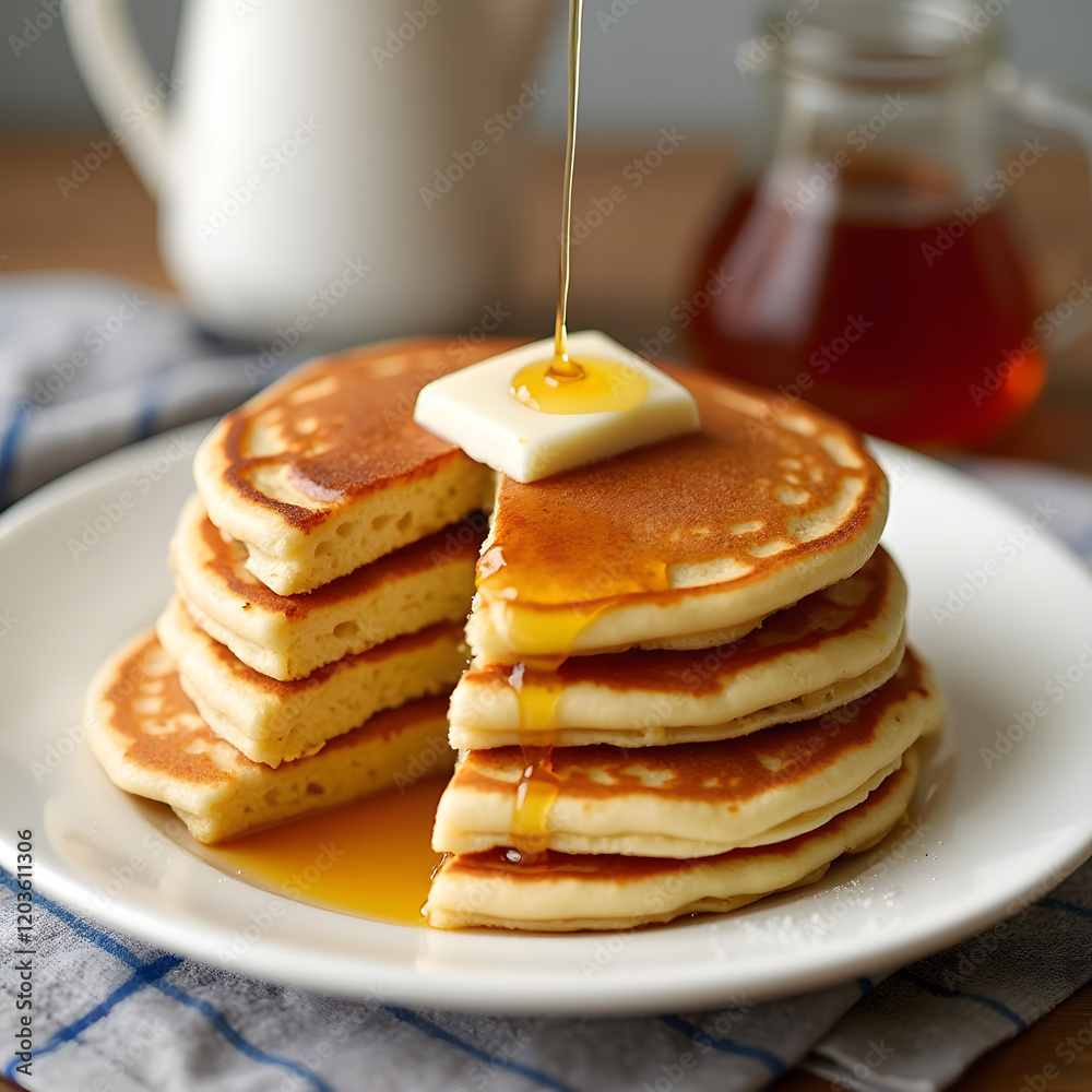 Pancakes with honey. Pancakes with honey.